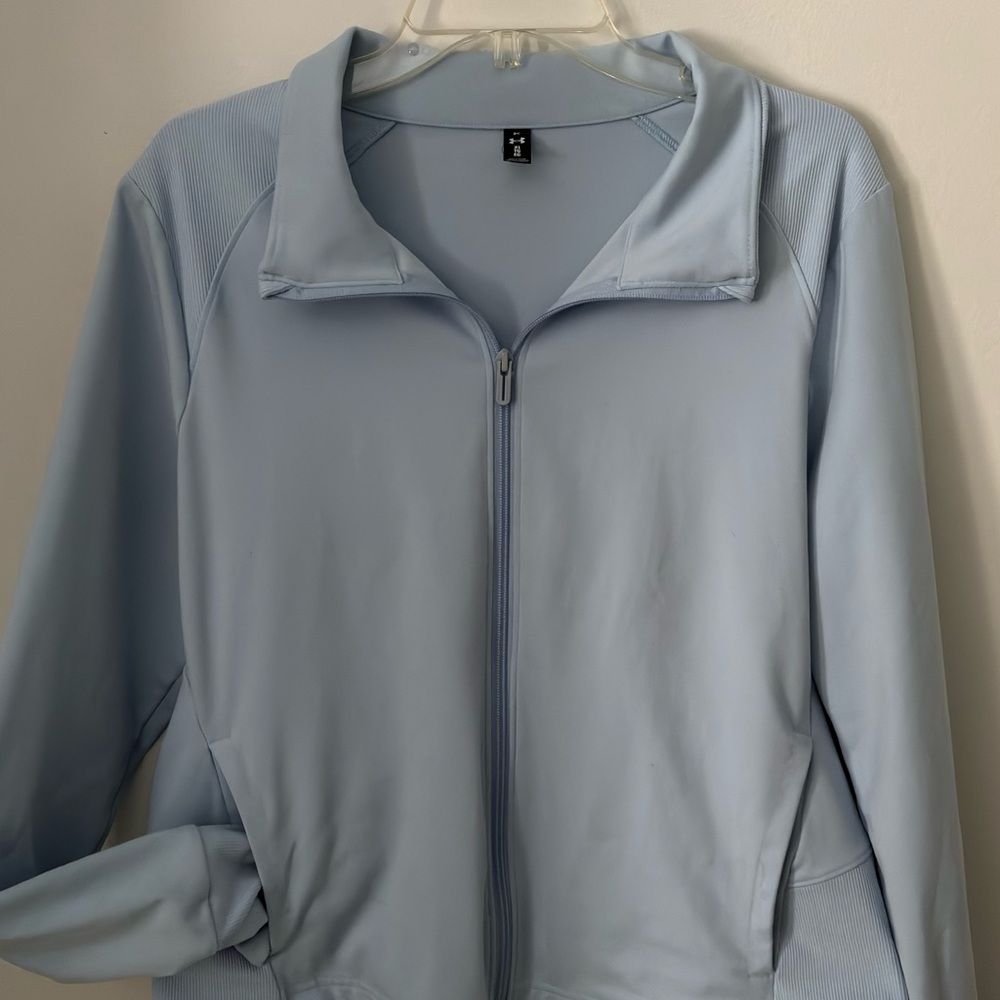 SOLD. Under Armour Sky Blue Zip-Up Jacket